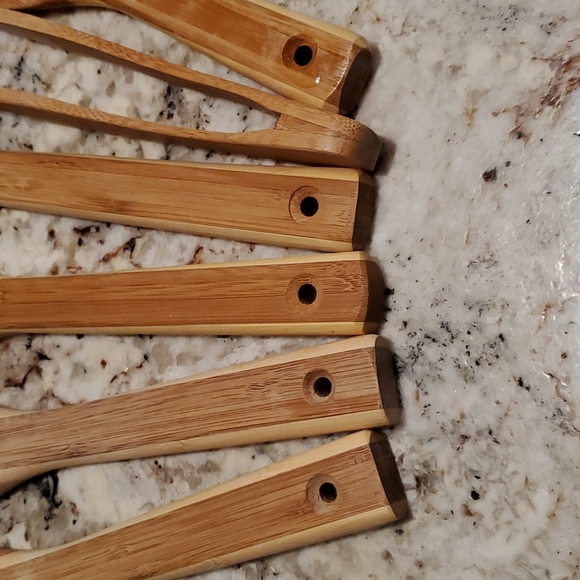 Solid bamboo set. Holder with 6 cooking utensils - Picture 7 of 9